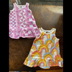 Tea collection dress bundle. Rainbow and pink design. 12-18 months